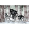 thumbnail image 2 of Eskridge, Daniel 24x17 White Modern Wood Framed Museum Art Print Titled - Werewolf And Wolves, 2 of 4