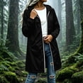 thumbnail image 2 of Long Rain Jacket Women Waterproof with Hood Lightweight Packable Zip Up Raincoats Outdoor Travel Hiking Windbreaker, 2 of 9