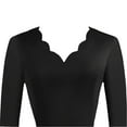 thumbnail image 3 of WXLWZYWL Items Free Shipping Christmas Audrey Hepburn Dress Fall Winter Long Sleeve V Neck Womens Cocktail Pleated Prom Dresses with Belt, 3 of 5
