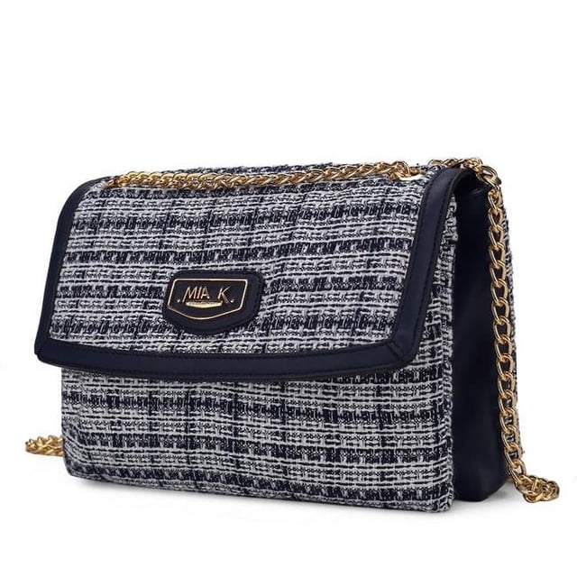 MKF Collection by Mia K. MKF-X756NV Mackenzie Tweed Womens Shoulder Handbag