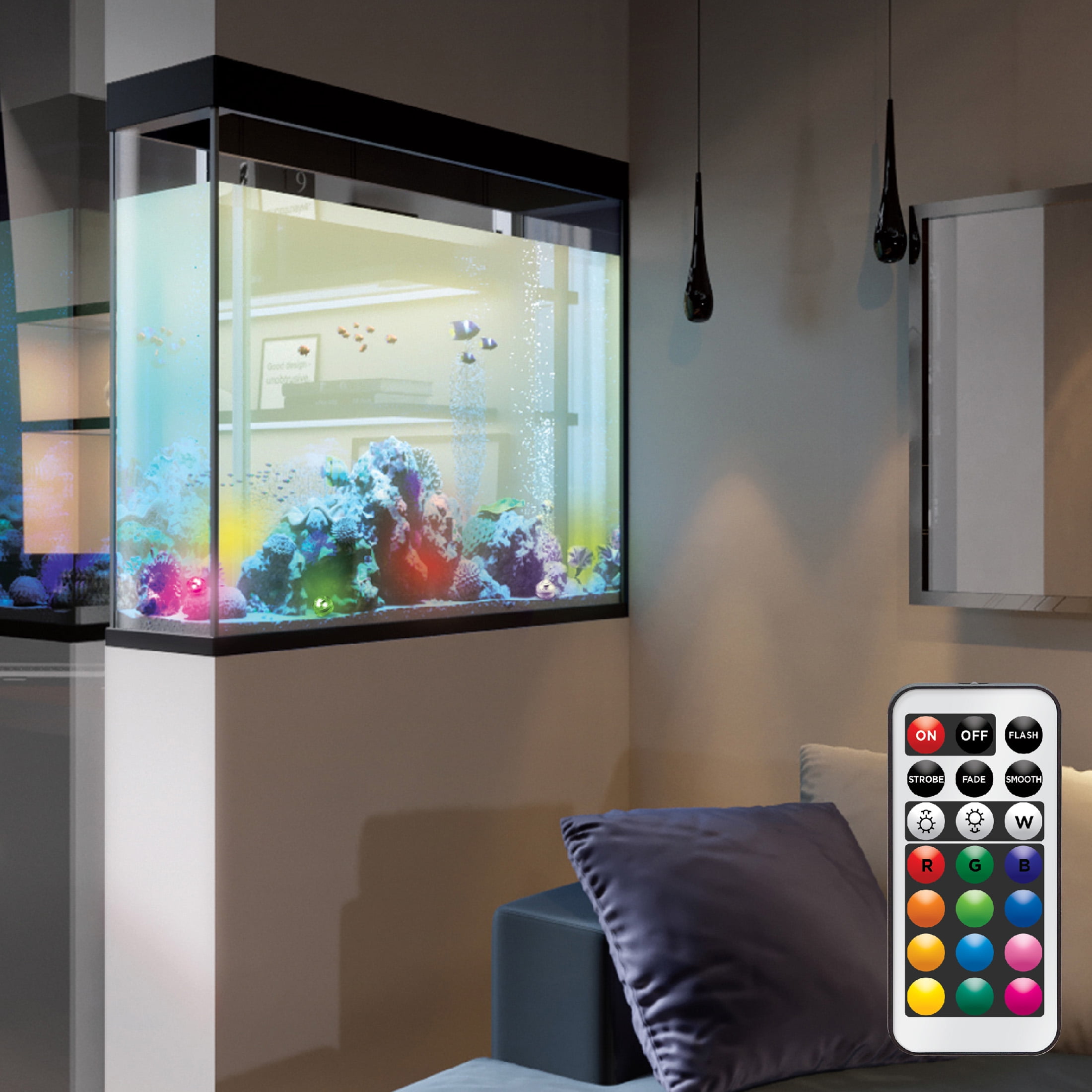 Great Value Color Changing Waterproof Mini LED Puck Lights with Remote – 2 Pack