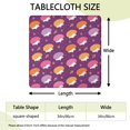 thumbnail image 2 of Cute Hedgehogs and Pioneer Flower Pattern Square Fitted Tablecloth with Elastic Edge,Square Table Cover,Washable Elastic Table Cover for Home Kitchen Party Decor 34"x34", 2 of 6
