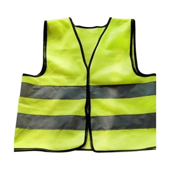 Childrens High Visibility Waist Coat Vest Hi Vis Viz Kids Childs Yellow Green