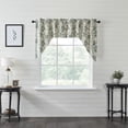 thumbnail image 2 of VHC Brands Dorset, Farmhouse Kitchen Swag Valance Curtain Panels, Floral, Green, 36x36x16, Set of 2, 2 of 3