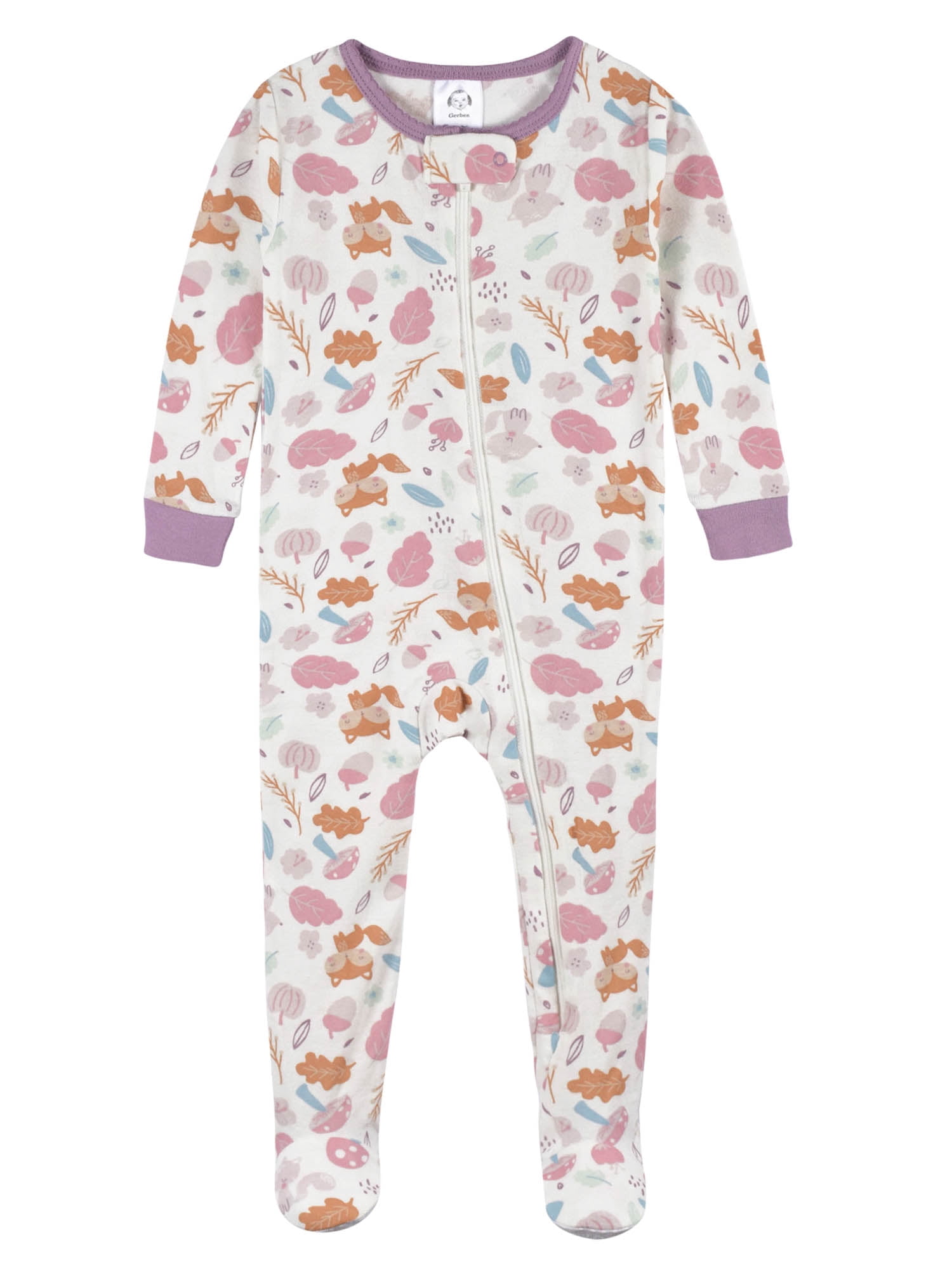Gerber Baby & Toddler Neutral Snug Fit Footed Cotton Pajamas, 2-Pack, Sizes 0/3 Months - 5T