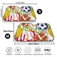 thumbnail image 3 of Haiem Balls Car Windshield Sun Shade - Blocks UV Rays Sun Visor Protector, Sunshade to Keep Your Vehicle Cool, Universal Fit SUV Van Sedan-Medium, 3 of 7