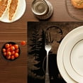 thumbnail image 6 of Bear Wildlife Placemats Set of 6,Washable Heat Resistant 12×18 Inch Linen Table Mats Farmhouse Wooden Place Mats for Party Outdoor Dining Décor, 6 of 6