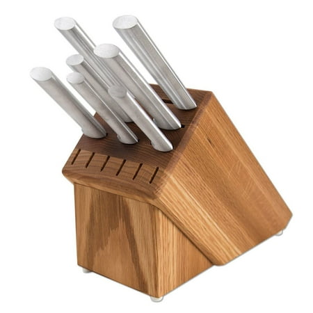 Rada Cutlery Knife Set with Oak Knife Block – 7 Stainless Steel Culinary Knives with Aluminum