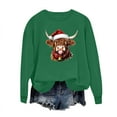 thumbnail image 4 of Ounisa Womens Valentines Sweatshirt Ox Graphic Print Pullover Casual Long Sleeve Valentine's Blouse Top, 4 of 6