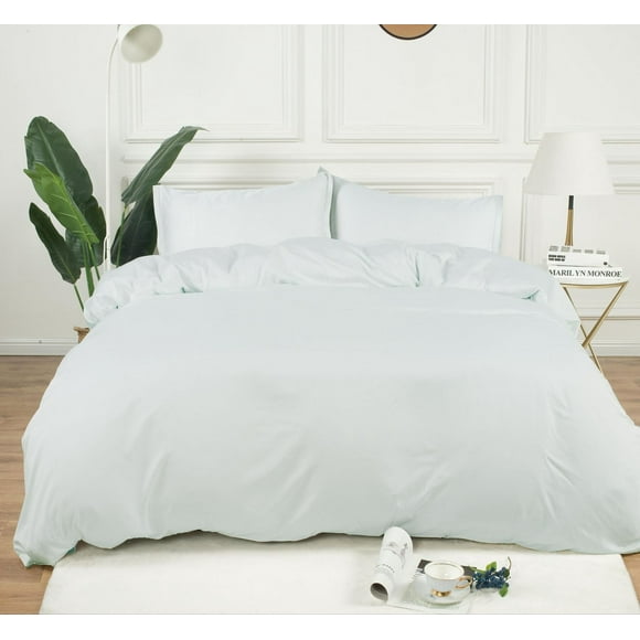 Housse de couette 100 % bambou Fabstyles | Housse de couette en bambou soyeuse, respirante, rafraîchissante, hypoallergénique et certifiée Oeko-TEX pour la reine et le roi