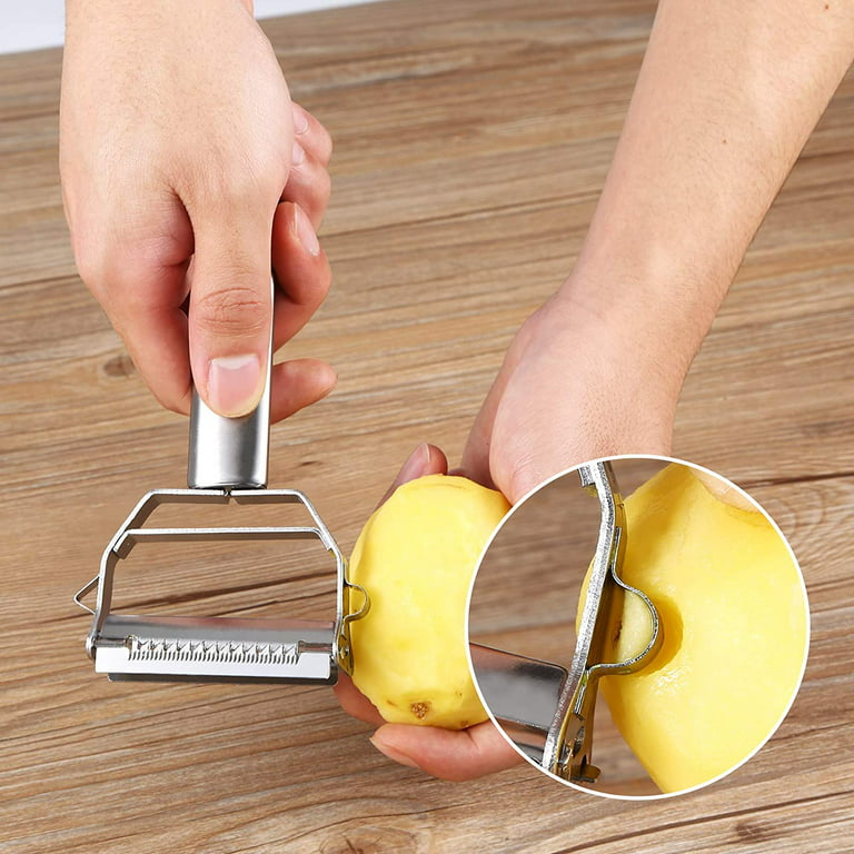 Peeler Slicer Vegetable Fruit Shaver Cutter Double Slice Stainlesss Steel  Dual Ultra Sharp Cooking Easy Quick Multifunction Tool Potato Cucumber
