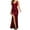 Wine, variant on LYEAA Winter Formal Dresses for Women Sleeveless V Neck Glitter Sequin Mesh Maxi Dress Elegant Dress Slit Solid Color Evening Gown Cocktail Dress Fashion Club Dress Dress Green S