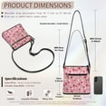 thumbnail image 7 of ZUXONGSY Strawberry Flower Heart Print Shoulder Bag for Women Small Crossbody Travel Purse Trendy Satchel with Adjustable Wide Strap for Dating Workout, 7 of 7