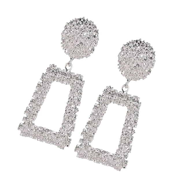 Pendientes colgantes Metal trapezoidal geométrica Zulema Plata