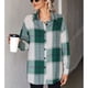 thumbnail image 3 of Camisa a cuadros para mujer,Camisa a cuadros para mujer Cárdigan a cuadros altos Top con botones a cuadros para mujer Elegante y moderno, 3 of 7