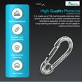 thumbnail image 4 of Marine City 316 Stainless Steel 3-1/2 Inches Carabiners/Clip Snap Hook with Ring for Climbing, Fishing, Hiking 1Pcs, 4 of 8
