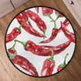 thumbnail image 6 of CURLYOOT Chilli 5.2ft Round Rug for Living Room, Large Washable Area Rug, Non Slip Floor Mat Red Pepper Indoor Rugs for Bedroom, Dining Room, Offices, Entryway, 6 of 7