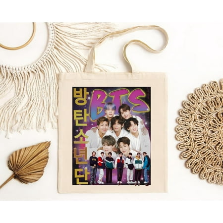 vintage BTS Band Tote Bag Merch Kpop Music-TH23201