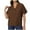Brown, variant on WCMZJ Shirt for Women Button Down Short Sleeve V Neck Shirts Solid Color Loose Tops Summer Casual Dressy Tunic Top Brown L