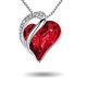 thumbnail image 2 of Niñas corazón colgante collar esposa hija cristal aleación gargantilla aniversario boda mujer pareja joyería personalizada presente rojo Inevent AP008258-01, 2 of 6