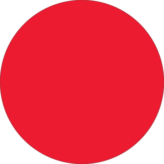 Tape Logic Inventory Circle Labels 1" Fluorescent Red 500/Roll DL611G