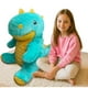 thumbnail image 1 of Peluche con forma de dinosaurio Fullair, tamaño grande, 1,68 kg, pesado, azul, 1 of 7