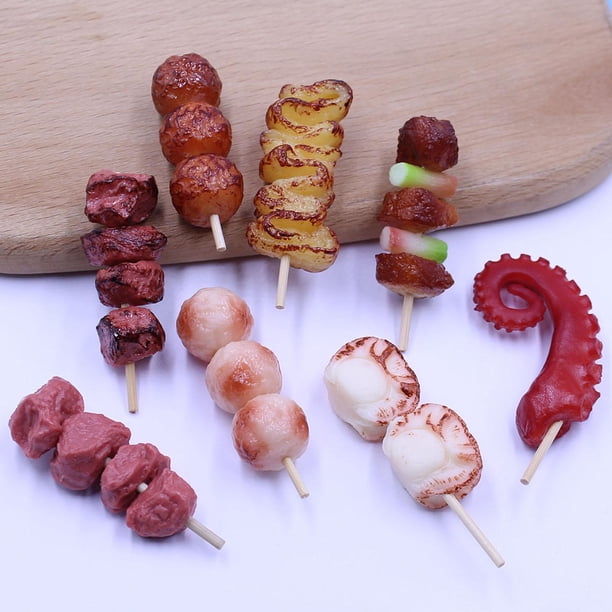 Simulation Barbecue Keychain Accessory Snack Food Model Pendant Gift heqiyong toy