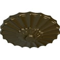 thumbnail image 3 of Ekena Millwork 9"OD x 1 3/8"P Shakuras Ceiling Medallion (Fits Canopies up to 1 3/8"), Hand-Painted Brass, 3 of 7