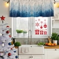 thumbnail image 5 of Blue Botanical Curtain Valances for Windows, Kitchen Valance Window Treatments Panel 2 Pack, Spring Summer Farmhouse Retro Beige Rod Pocket Short Curtains for Bathroom Bedroom 42 x 12 Inch, 5 of 8