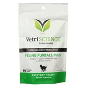 Angle View: VetriScience Feline Furball Pro Chews - Fish Shaped
