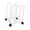 White, variant on lacooooppia Carton Storage Rack with Casters 12.2x10.2x17.1inch Sturdy Multifunctional for Warehouse Mobile Cardboard Stand White