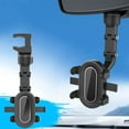 thumbnail image 4 of Multifunctional Car Rearview Mirror Phone Mount Holder with 360 Rotation Adjustable Clip for GPS Navigation Universal Fit for iPhone Samsung Smartphones in Vehicle Kitchen Bedroom, 4 of 8