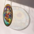 thumbnail image 4 of Chibisantaclaus Skateboarding Glowinthedark Stained Glass Window Hanging by Clare Donovan Suncatcher Stained Glass Home Decor Garden Halloween Christmas Party Wedding Housewarming, 4 of 6