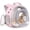 Pink, variant on Scratch-Resistant Bearded Dragon Backpack Foldable Gecko Carrier Ventilation Travel Bag with Clear View Window Dual Carry Cage Options for Travel Hiking & Vet Visits