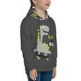 thumbnail image 3 of Kll Unisex Kids Boys Girls Hooded Pocket Pullover Hoodies-Cute Dinosaur Skate, 3 of 9