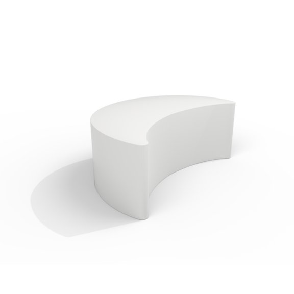 Milk Street Baby  Crescent Moon Ottoman   Tot Table in Snow GREENGUARD GOLD CERTIFIED FINISHES