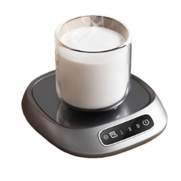 USB Coffee Mug Warmer, Rechargeable & Portable Mug Heater with 3 Temp Settings, Fits Most Cups for Office Home Use (Grey)