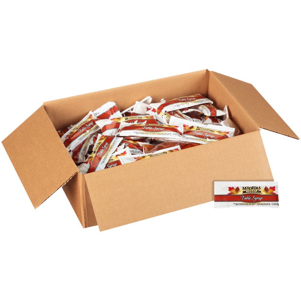 MADEIRA FARMS Single Serve Table Syrup, 1.5 oz Packets (Pack of 100
