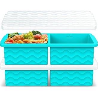 Extra Large 1-Cup Freezing Trays With Lids - 2 Pack For Soup, Broth & Portion Control