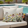 thumbnail image 4 of Spring Wildflowers Outdoor Pillow Covers Pack of 2 Summer Country Plants Leaf Flowers Linen Waterproof Throw Pillow Covers Decorative Cushion Cases for Patio Garden Tent Balcony Couch 16x16 inch, 4 of 9