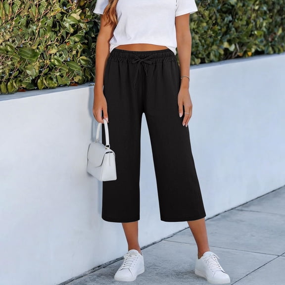 Linen Capri Pants For Women Baggy Linen Pants Women Ankle Pants For Women Wide Leg Capri Womens Capris Linen Pants Linen Capri Pants For Women Womens Cropped Pants Cotton Trousers