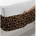 thumbnail image 2 of Giraffe Bed Skirt, Abstract Animal Skin Modernized Primitive Motifs Design Illustration, Elastic Bedskirt Dust Ruffle Wrap Around for Bedding Decor, 4 Sizes, Dark Brown Sand Brown, by Ambesonne, 2 of 2