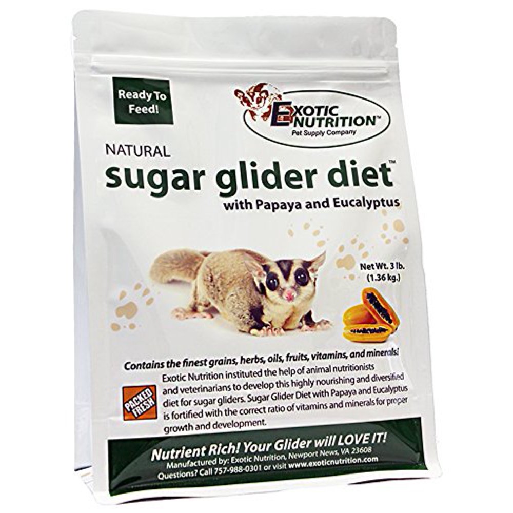 Exotic Nutrition Sugar Glider Diet with Papaya and Eucalyptus (3 lb