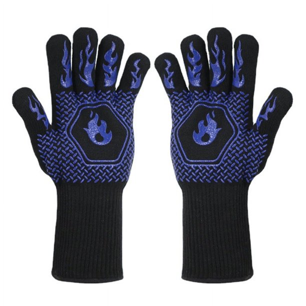 RV Guantes para horno 932f guantes resistentes al calor, guantes para parrilla resistentes a cortes, guantes de silicona antideslizantes para barbacoa, guantes de cocina seguros para cocinar Rojo Verde