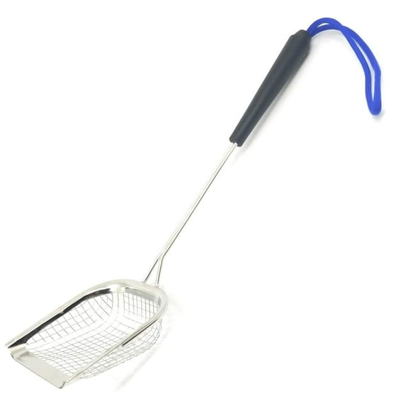 Sand Dipper Square Cat Scooper for litter box - Stainless Steel Long Metal Cat Litter Scoop (Scoop)