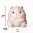 thumbnail image 4 of Realistic Animal Squishy - Ultra Soft Silicone Dog Squishy, Handmade Stress-Relief Toys for Kids & Adults, Non-Toxic Squeeze Toys for Relaxation & Sensory Play (White hamster-1pcs), 4 of 9