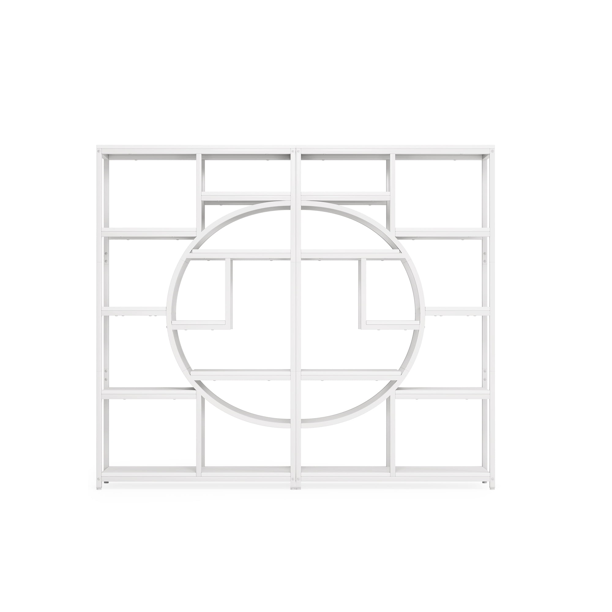 MAYEERTY Freestanding 9-Tier Etagere Bookshelf Industrial Charm Home Decor Display Shelf