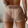 thumbnail image 4 of Wancir Women's Drawstring Side Mesh Sheer Beach Summer Cover Up Shorts Bikini Bottoms, 4 of 6