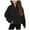 Black Half Zip f5, variant on Sweatshirts For Girls Toddler Quarter Zip Girls' 1/4 Zipper Sweatshirts Casual Oversized Long Sleeve Pullover Tops Cute Half Zipper Sweater