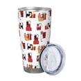 thumbnail image 2 of Daiia Cute Cat And Christmas Gift Printed 20oz Insulated Coffee Cup with Straw Topper, Fully Spill Proof Travel Coffee Mug, Stainless Steel Tumbler for Work Home Outdoor Car-Without Straw, 2 of 8